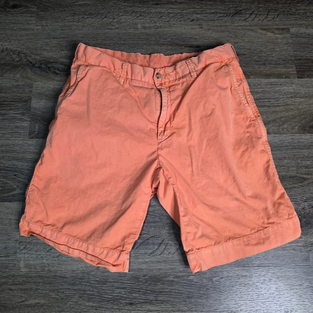 Polo Ralph Lauren Mens 32 Classic‎ Fit Chino Shorts Coral Orange Pima Cotton 9in